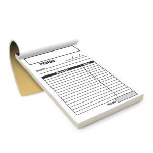 Bloco de Pedido papel 14X20 1x0 ou 4x0  Bloco colado com 50fls 