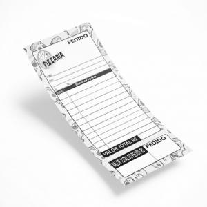 COMANDA  10X20 1x0 preto e branco / 4x0 cmyk  Bloco colado com 50fls 