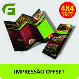 FOLDER A4 21X29,7cm / 4X4 CORES - OFFSET COUCHE 115G - OFFSET 21X29,7cm 4X4  CORTE RETO 